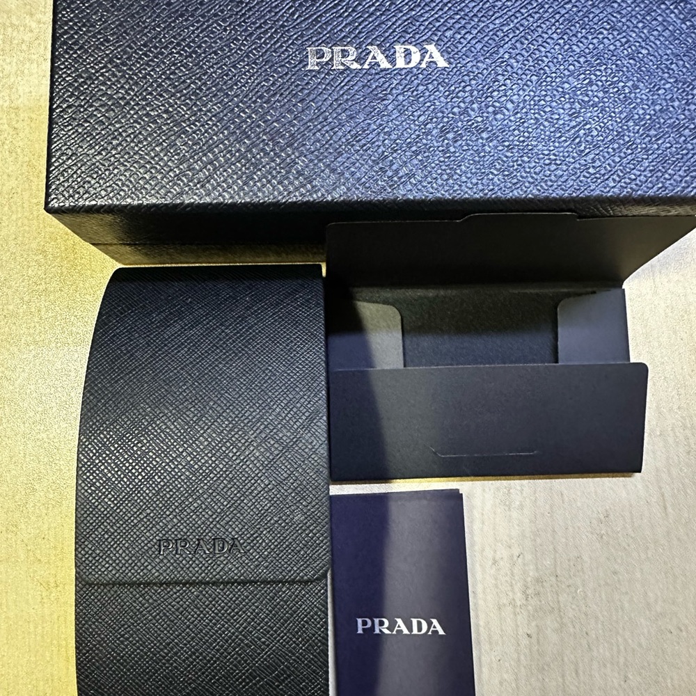 Prada Sunglass case with cleaning cloth